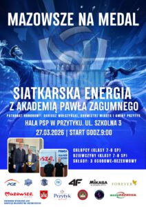 Read more about the article Mazowsze na Medal. Siatkarska Energia z Akademią Pawła Zagumnego. Partnerem wydarzenia jest Samorząd Województwa Mazowieckiego.